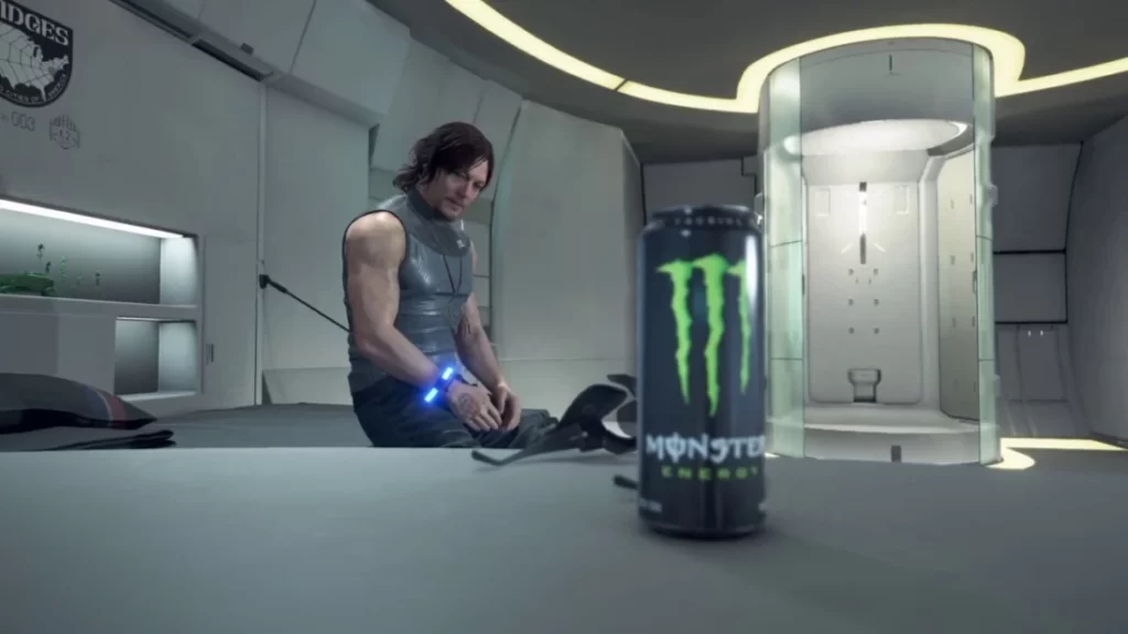 Monster Energy energy drink appeared in Death Stranding game. Consumption of the energy drink increases the hero's activity.